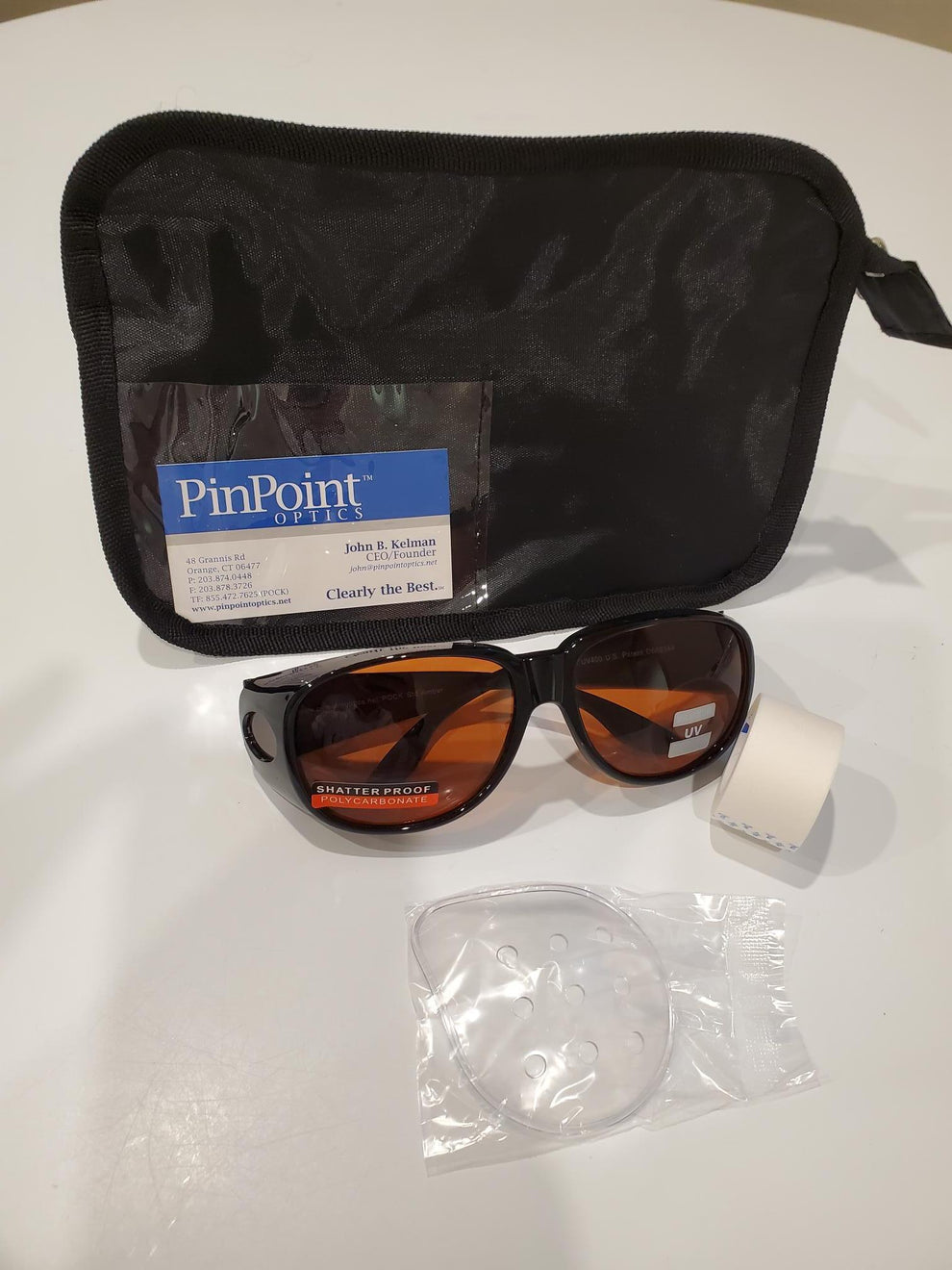 (100) PREMIUM CATARACT KIT BAGS WITH LARGE GLASSES, 30FT TAPE AND WRAP